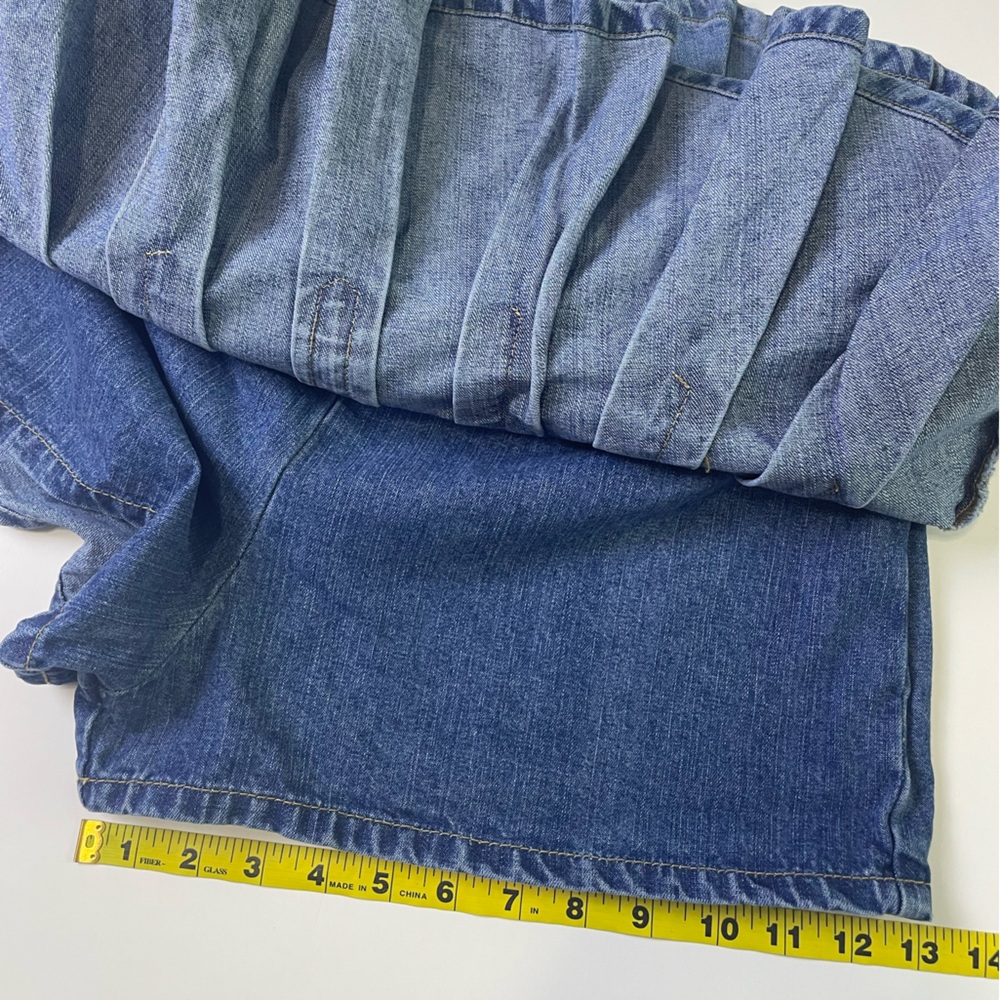 BONGO Denim Pleated Mini Skort - Blue - Picture 15 of 15